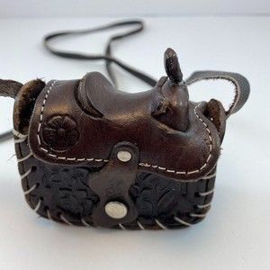 Cowboy/Western Leather Brown Coin Saddle Purse